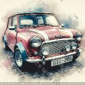 panneau  voiture MINI AUSTIN  numéro 1808