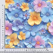 tissus simili ou enduit :10x140cm FLEUR 3D  :modèle FLEURS 21