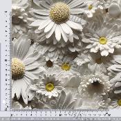 tissus simili ou enduit :10x140cm FLEUR 3D  :modèle FLEURS 23