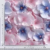 tissus simili ou enduit :10x140cm FLEUR 3D  :modèle FLEURS 14