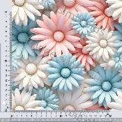 tissus simili ou enduit :10x140cm FLEUR 3D  :modèle FLEURS 15