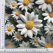 tissus simili ou enduit :10x140cm FLEUR 3D  :modèle FLEURS 12